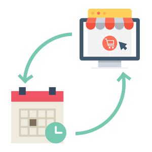 Graphic of scheduled ecommerce payments