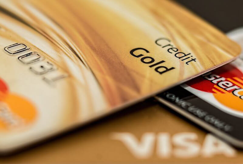 Close up photo of credit cards